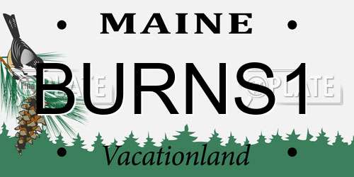 BURNS1 Maine License Plate