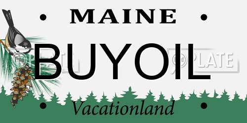 BUYOIL Maine License Plate