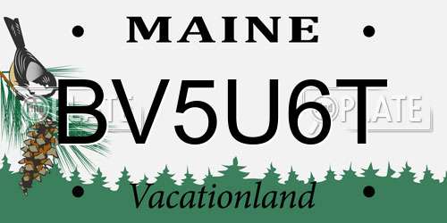 BV5U6T Maine License Plate