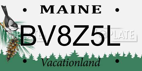 BV8Z5L Maine License Plate
