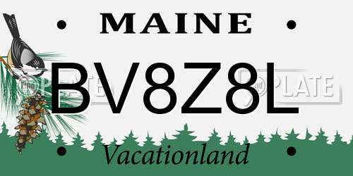 BV8Z8L Maine License Plate