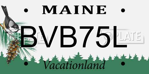 BVB75L Maine License Plate