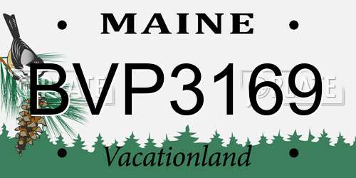 BVP3169 Maine License Plate