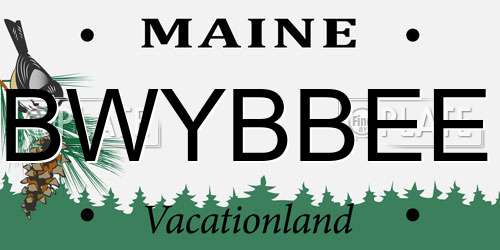 BWYBBEE Maine License Plate