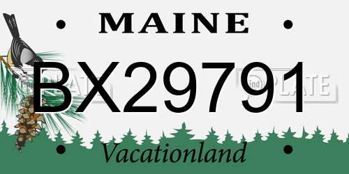 BX29791 Maine License Plate