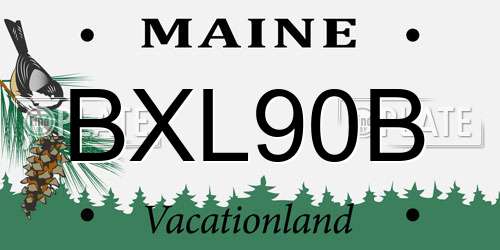BXL90B Maine License Plate
