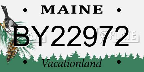 BY22972 Maine License Plate