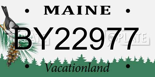 BY22977 Maine License Plate