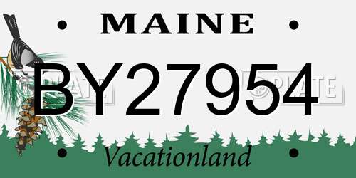 BY27954 Maine License Plate