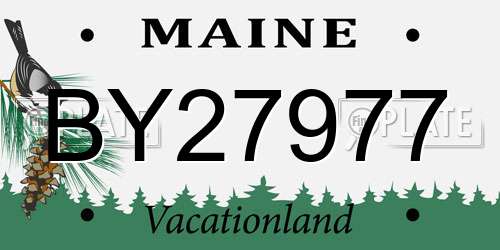 BY27977 Maine License Plate