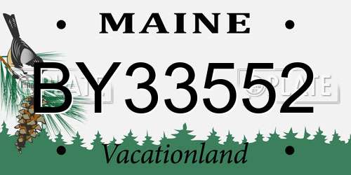 BY33552 Maine License Plate