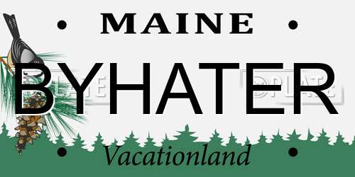 BYHATER Maine License Plate