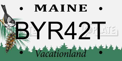 BYR42T Maine License Plate