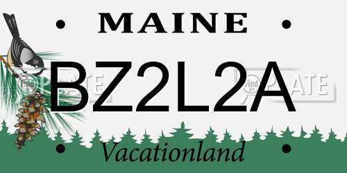 BZ2L2A Maine License Plate