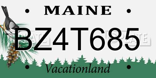 BZ4T685 Maine License Plate