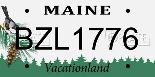 BZL1776 Maine License Plate