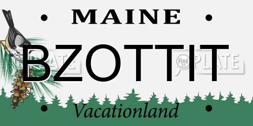 BZOTTIT Maine License Plate