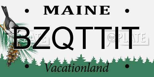 BZQTTIT Maine License Plate