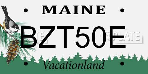 BZT50E Maine License Plate