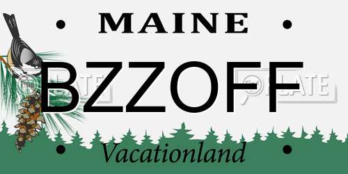 BZZOFF Maine License Plate
