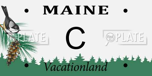 C Maine License Plate