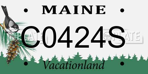 C0424S Maine License Plate