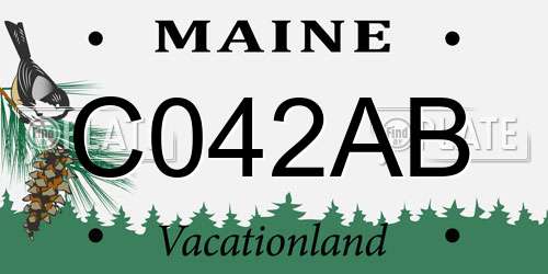 C042AB Maine License Plate