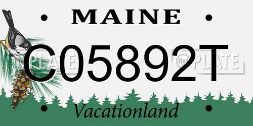 C05892T Maine License Plate