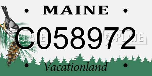 C058972 Maine License Plate