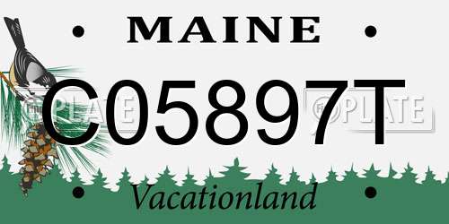 C05897T Maine License Plate