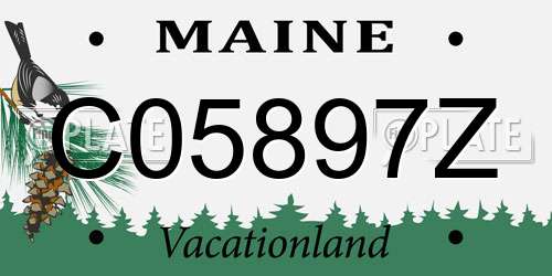 C05897Z Maine License Plate