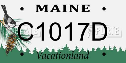 C1017D Maine License Plate