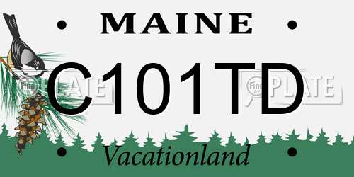 C101TD Maine License Plate