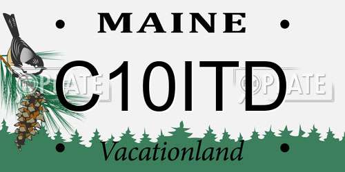 C10ITD Maine License Plate