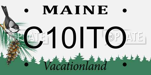 C10ITO Maine License Plate