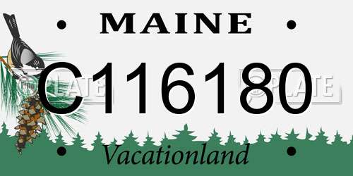 C116180 Maine License Plate