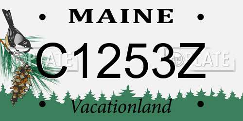 C1253Z Maine License Plate