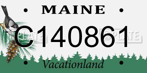 C140861 Maine License Plate
