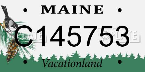 C145753 Maine License Plate