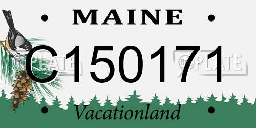 C150171 Maine License Plate