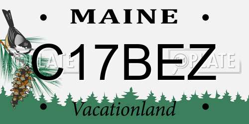 C17BEZ Maine License Plate