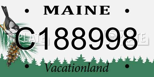 C188998 Maine License Plate
