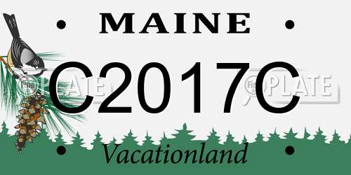 C2017C Maine License Plate