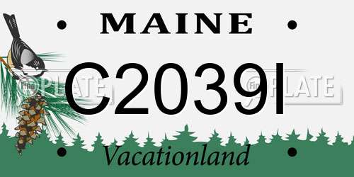 C2039I Maine License Plate