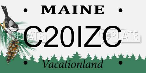C20IZC Maine License Plate