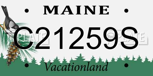 C21259S Maine License Plate