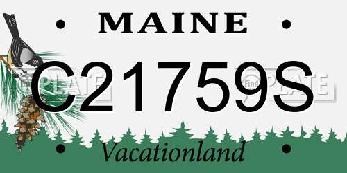 C21759S Maine License Plate