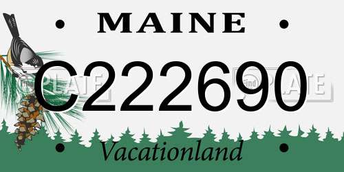 C222690 Maine License Plate