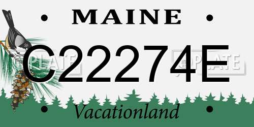 C22274E Maine License Plate