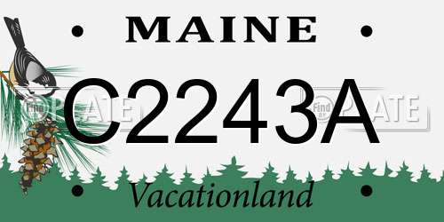C2243A Maine License Plate